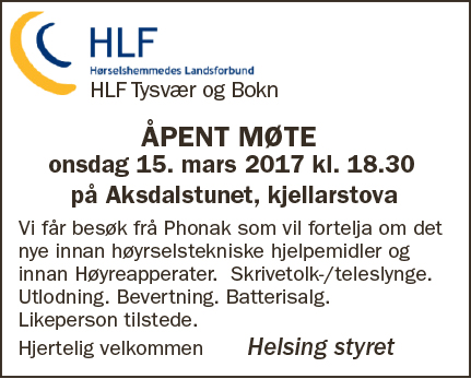 Åpent møte Hlf