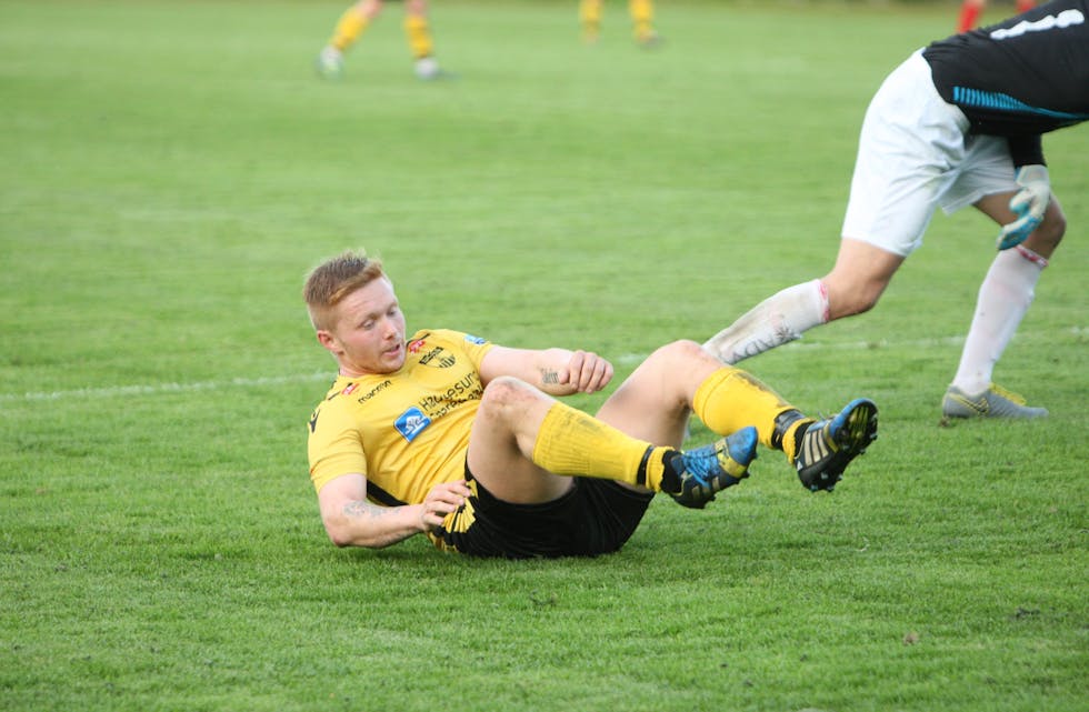 Vegard Steinsland har alltid gitt 100 prosent for Skjold. Nå er det mange som meiner at nok er nok etter ein ny smell i hovudet mot Åkra.
Arkivfoto: Alf-Einar Kvalavåg