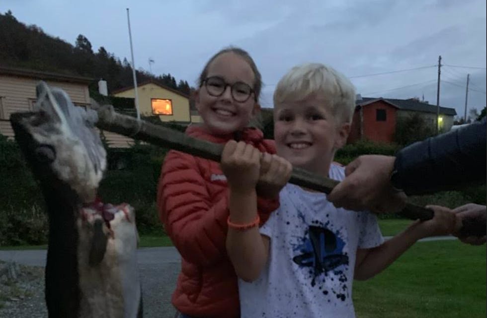 Storfiskerne er Filip og Josefine Grødem Baksaas.