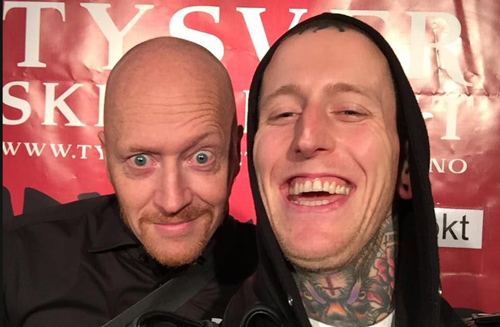 Øystein Simonsen (t.v.) inviterer til en ny skrekkfilmfestival. Om Martin Mentzoni blir med også neste år vil tiden vise.