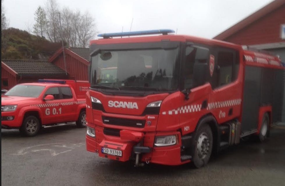 Ny brannbil på plass i Tysværvåg. Snart er oppgarderingen i Tysvær komplett. Foto: Ole Jonny Espevold