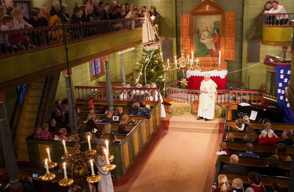 Fin julegudstjeneste i Tysvær i dag. Foto: Soknehuset