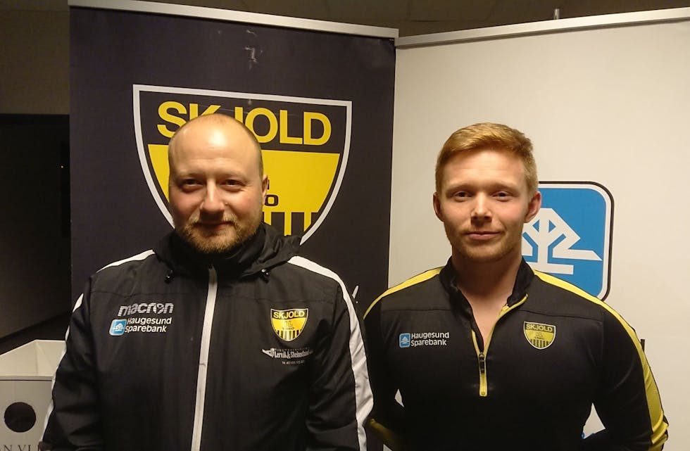 Første lokaloppgjør som trenere for Skjold. John Hettervik og Vegard Steinsland. Foto: Skjold IL