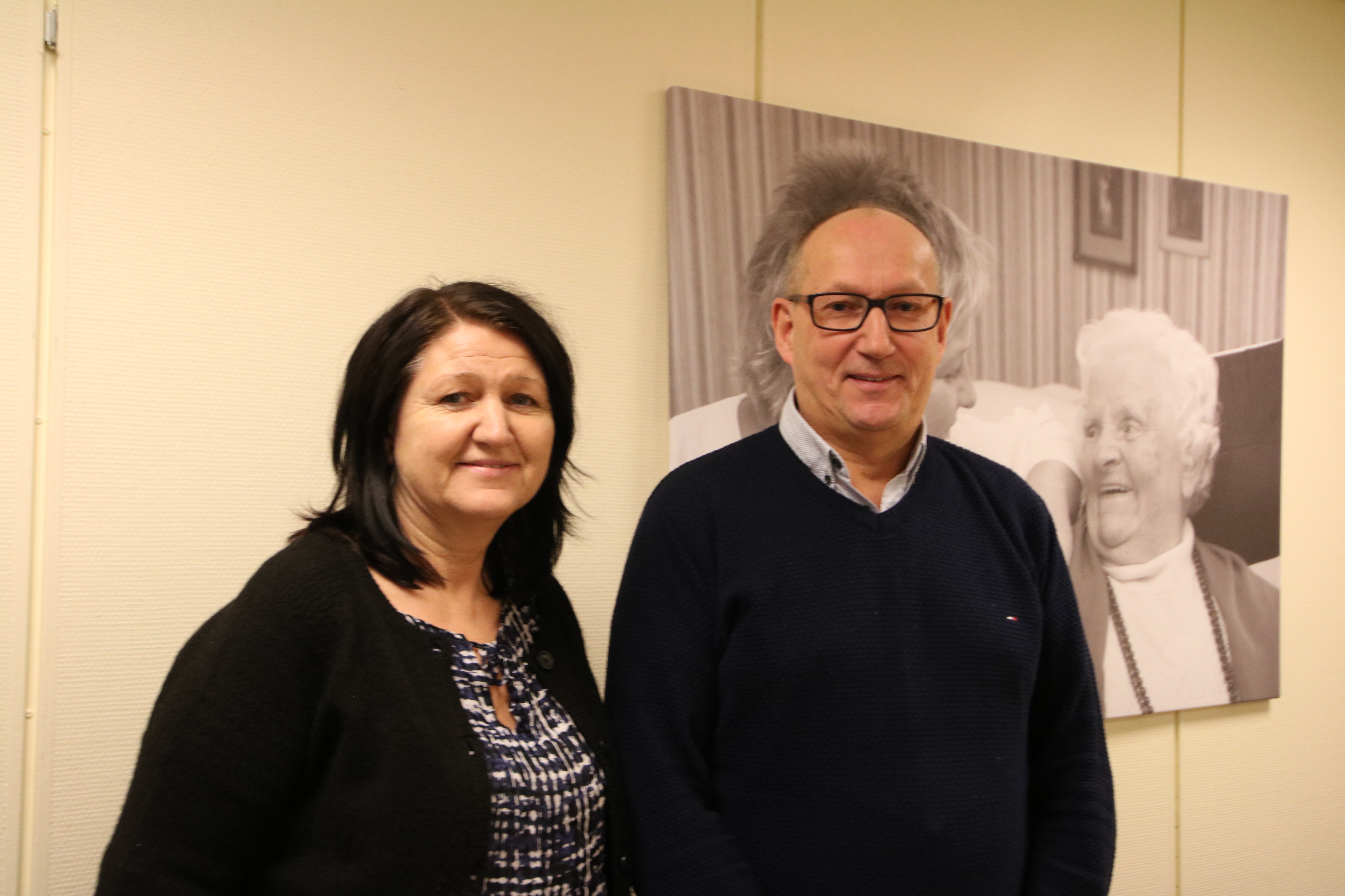 Annbjørg Lunde er kommunalsjef innan helse og meistring i Tysvær kommune og Ove Hansen er leiar for seksjon helse. 