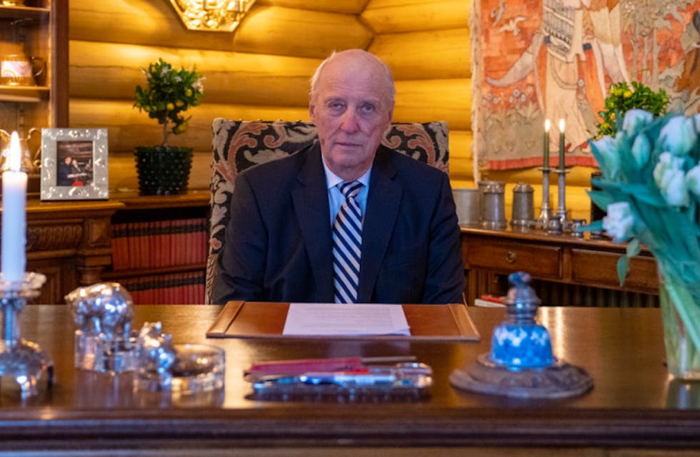 Kong Harald talte til det norske folk klokken 19 i kveld. Her er hele talen. Foto: Slottet