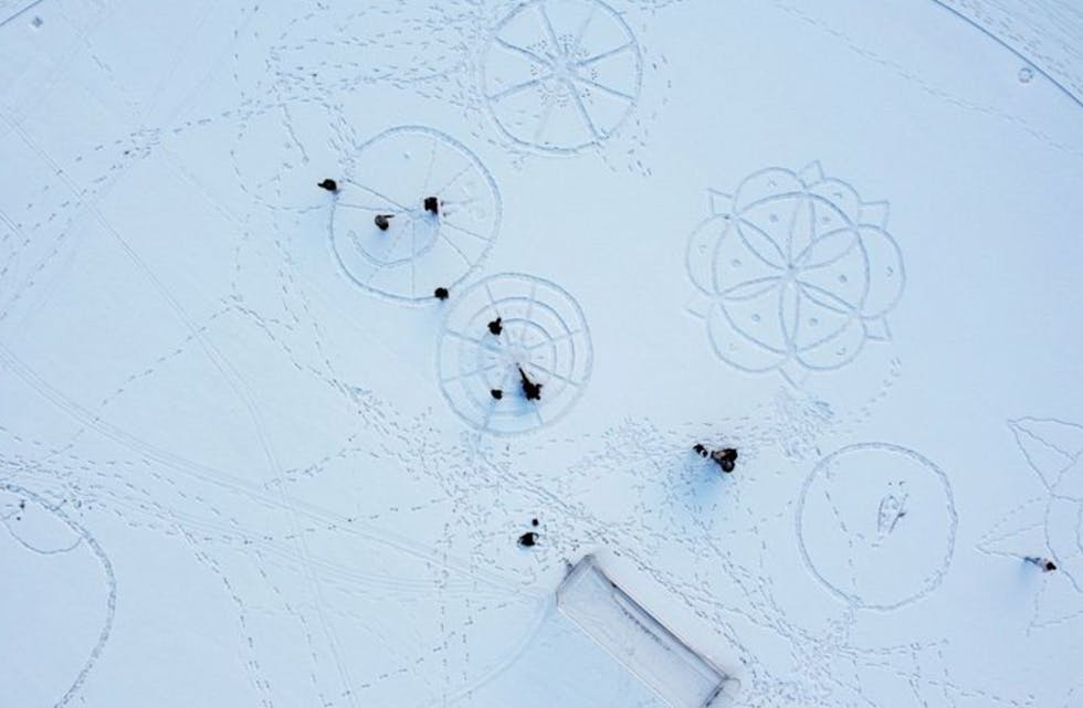 Matematikk blir til snøkunst på FUS.