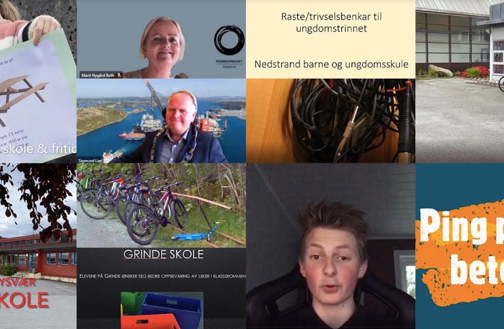 Bilde:
Barnas kommunestyre var samla på Teams for å dele ut pengar til gode formål.
Foto: Johnny Liadal