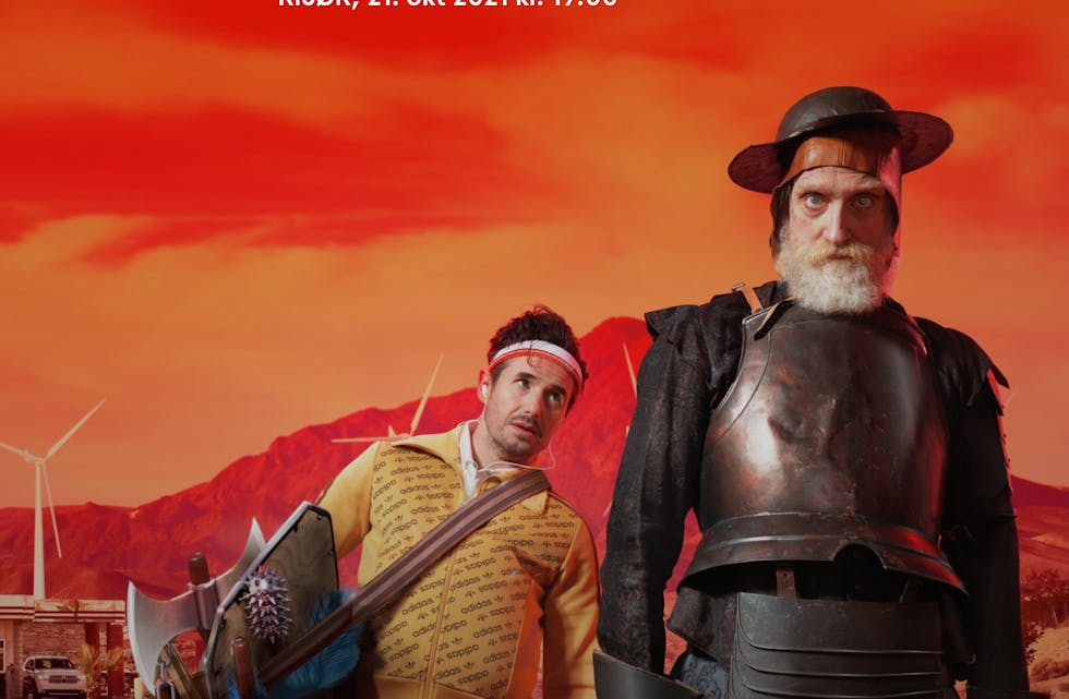 Mange har også eit indre bilete av ein lang tynn fyr på eit beinrangel av ein hest, og kanskje ein stutt kar på esel ved sidan av. Det er Svein Harry Schöttker-Hauge og Eirik del Barco Soleglad det.
Foto: Riksteateret