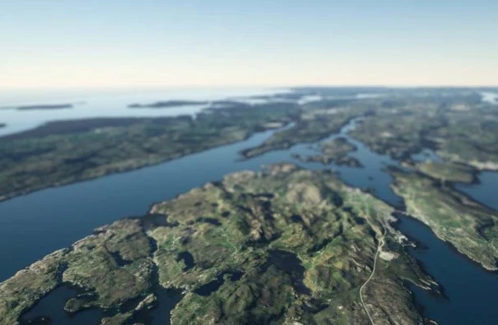 Illustrasjon fra Bokn kommune i syd og nordover via Tysvær og Sveio kommune Foto: Rambøll