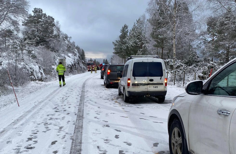 Ulykke ved Sandvik. Foto: Ingvild R. Myklebust