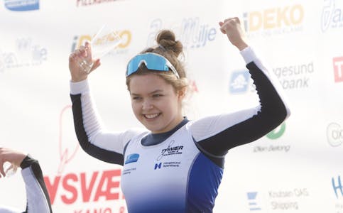 Vilma Fjeldheim som vant alle distansene i U16 klassen for jenter.  Foto: Alf-Einar Kvalavåg