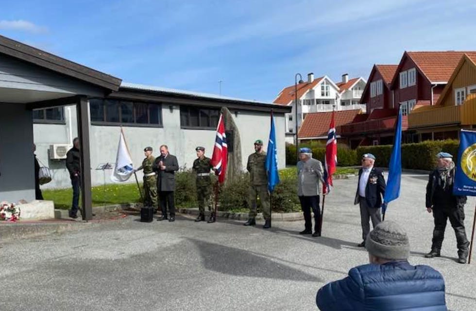 Det ble en verdig markering også i Tysvær av 8. mai. Foto: Sigmund Lier