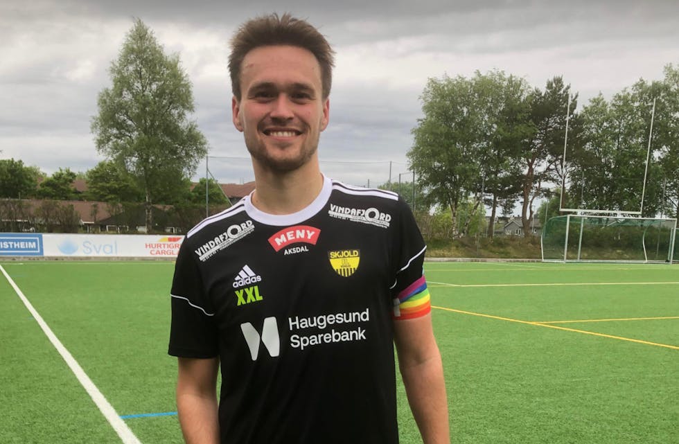 Adrian Strand scoret tre mål mot Lura. det første direkte fra corner. Foto: Lasse Staurland