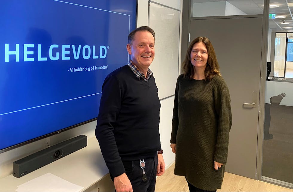 Bjørn Tollefsen og Anne Marit Helgevold Heggebø og Helgevold-gruppen går spennende tider i møte.