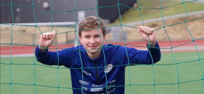 Fire mål mot Skjold 2 gjer at Jonas Osmundsen gler seg ekstra til sesongen. Han er ein ekte Stegaberg-gut som har tatt steg for steg.
Foto: Alf-Einar Kvalavåg
