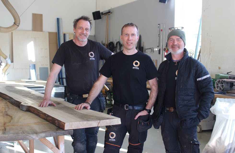 Kjetil Eliassen, Øystein Meling og Robert Frøiland har bygd opp ein spennande be-drift på Garhaug. Foto: Marit Tvedt
