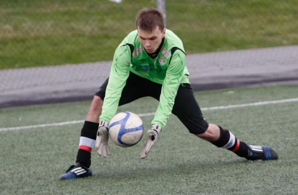 Slik så det ut sist Kristian Storesund spilte for Stegaberg. Nå er keeperen tilbake og spiller mot Haugar i kveld. Arkivfoto: Alf-Einar Kvalavåg