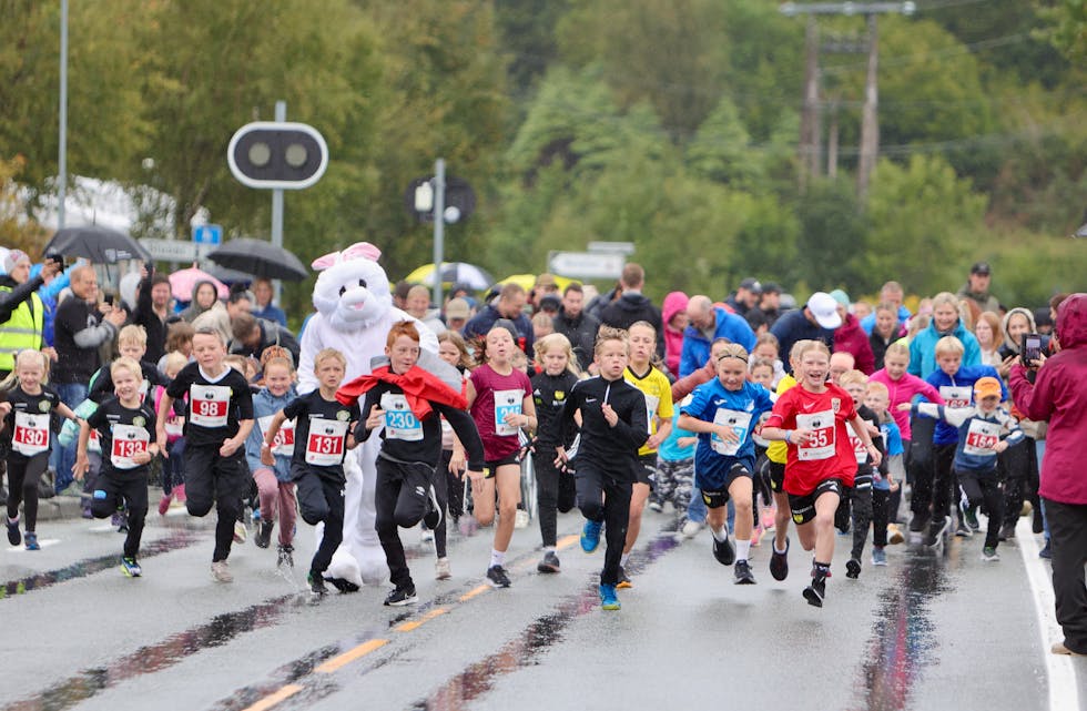 Bånn gass fra start i barneløpet. Foto: Alf-Einar Kvalavåg