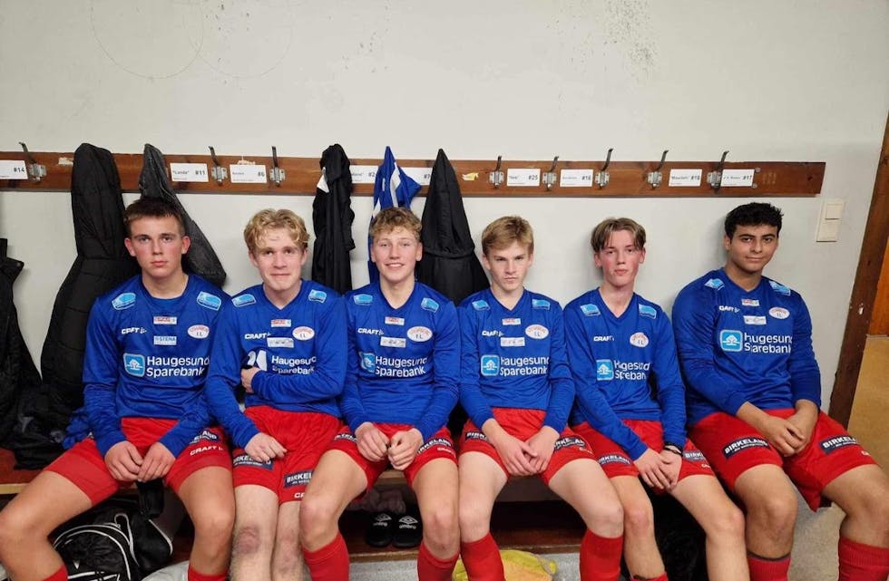 Ny generasjon Stegaberg-spillere i fra kampen mot Nord 2: Ludvig Askeland (16), Knut Mathias H. Gundegjerde (16), Jakob Amundsen(17), Birger S. Sandsgård (17), Alfred A. Stakkestad (16) og Fahd Amad (16). Foto: Vegard Tønnesen