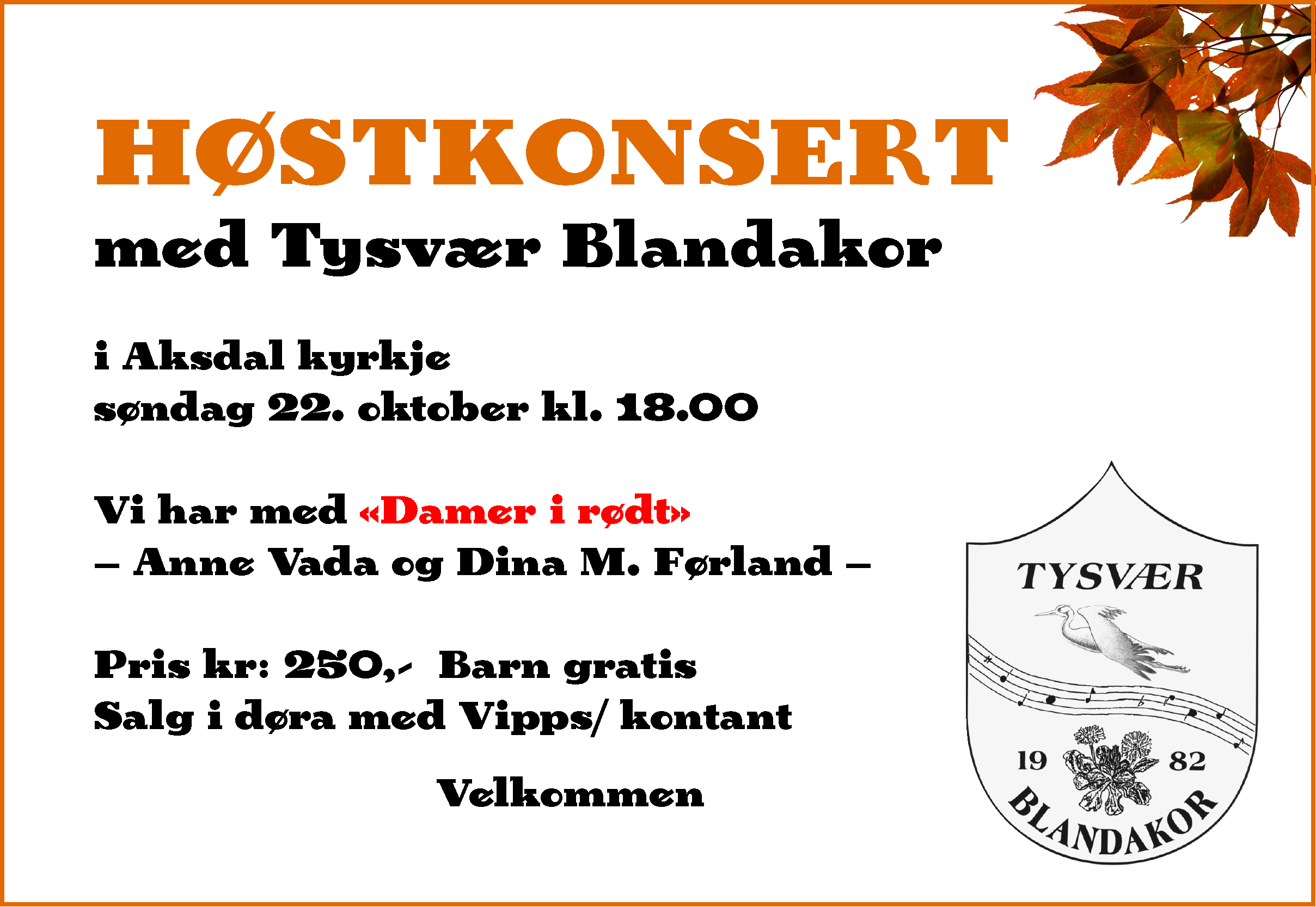 Høstkonsert okt. 2023