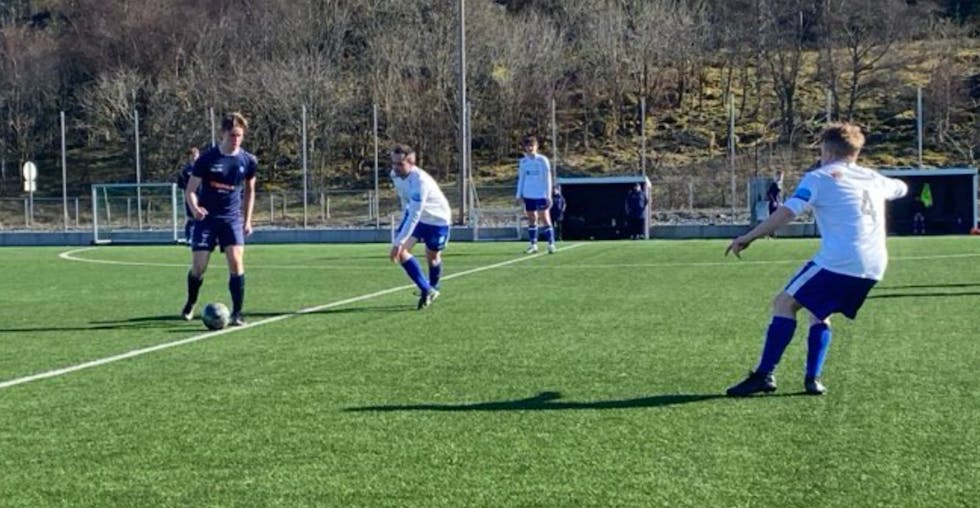 Falkeid har spilt treningskamp mot Bønes i dag. Det endte 0-4. Foto: Asbjørn Bakken