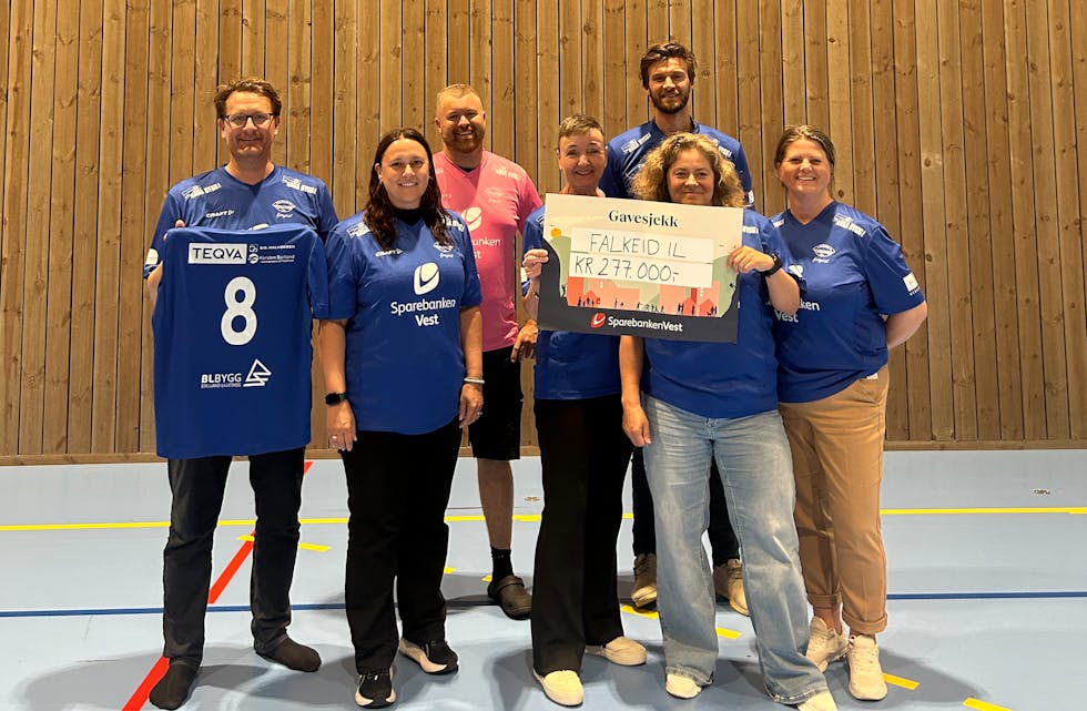 – Tusen takk Sparebanken Vest, pengene skal brukes fornuftig og til glede for alle våre gode medlemmer, lover et samstemt hovedstyre i Falkeid IL