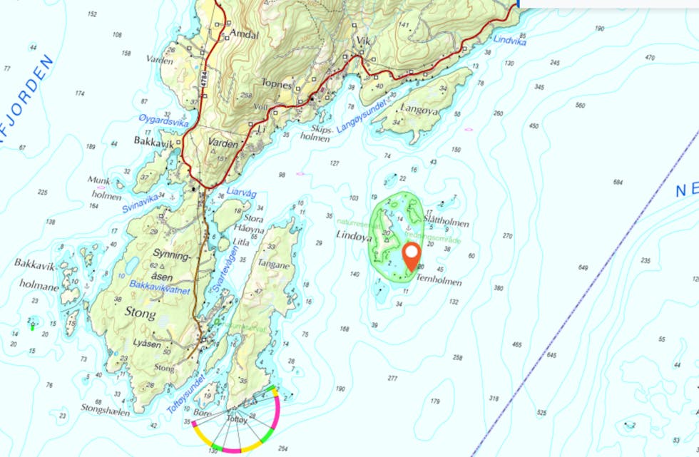 Her er det mest aude i Tysvær. Ill: Kartverket