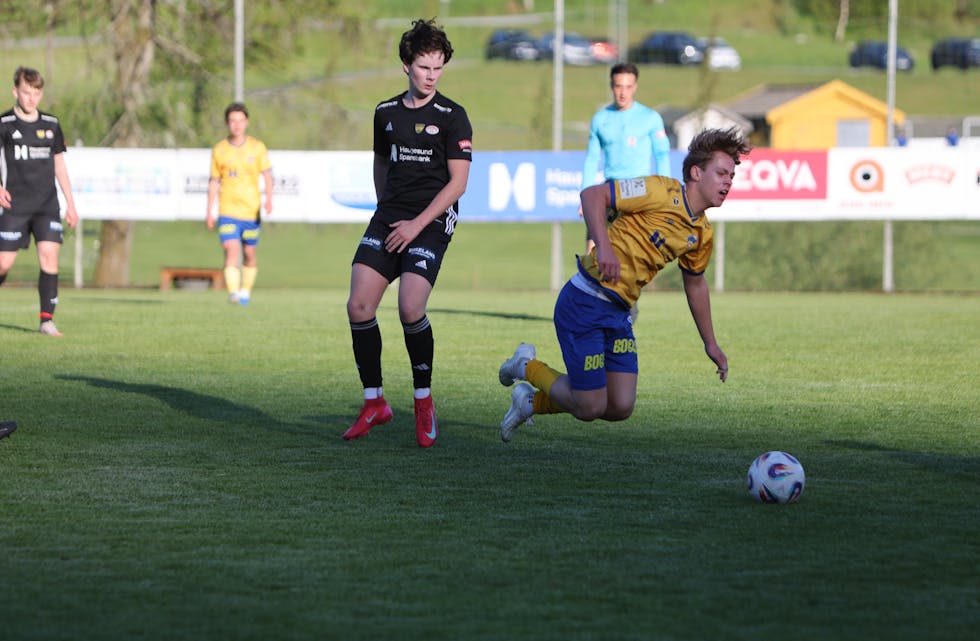 Elliot Espetvedt spilte sentralt på midtbanen mot Djerv 1919 2. Foto: Alf-Einar Kvalavåg