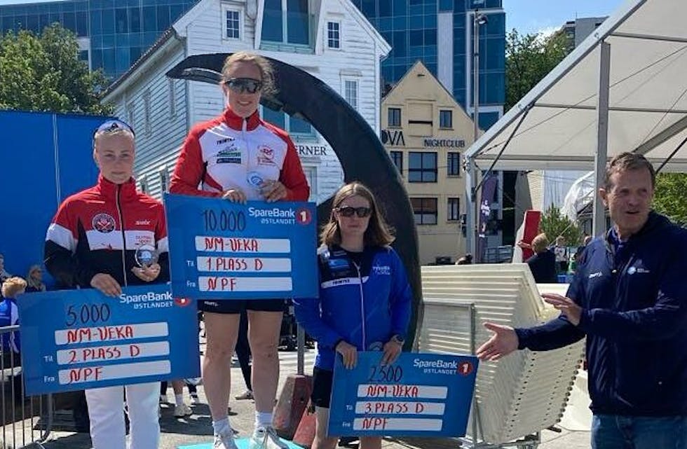 Elise Erland ble nummer tre i NM-veka på K1 100 meter.