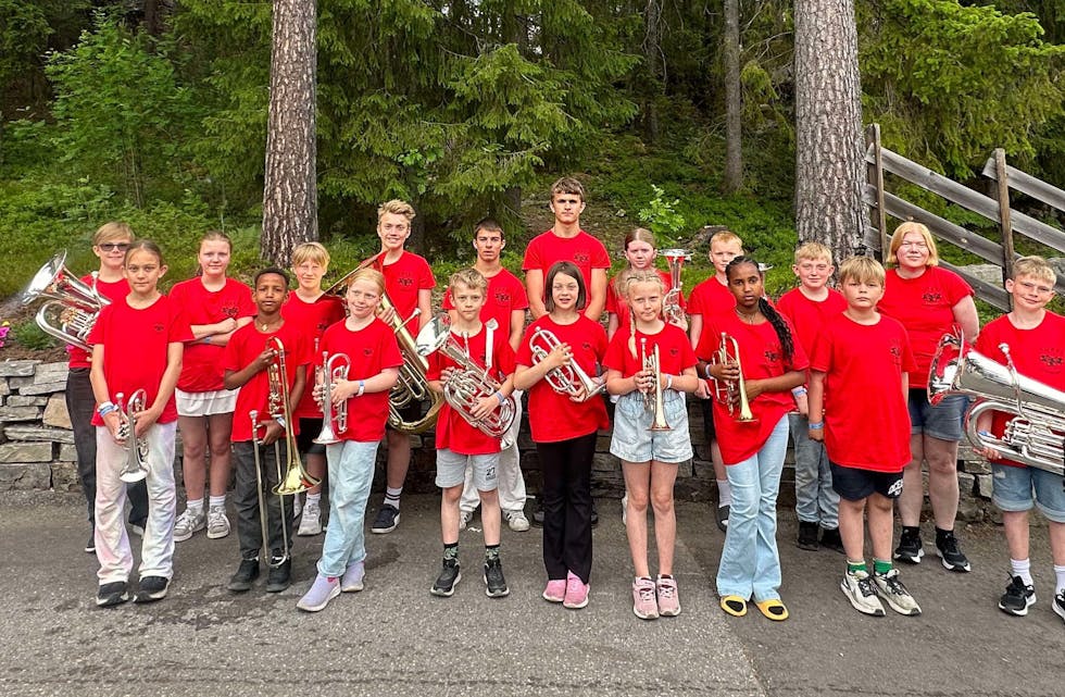 Førre musikkorps har igjen vært på tur, denne gang til Sommarlandfestival i Bø. Foto: Privat