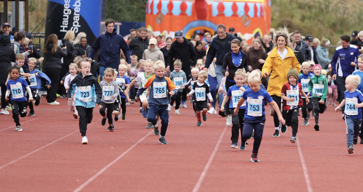God fart fra starten av i Barneløpet. Foto: Alf-Einar Kvalavåg