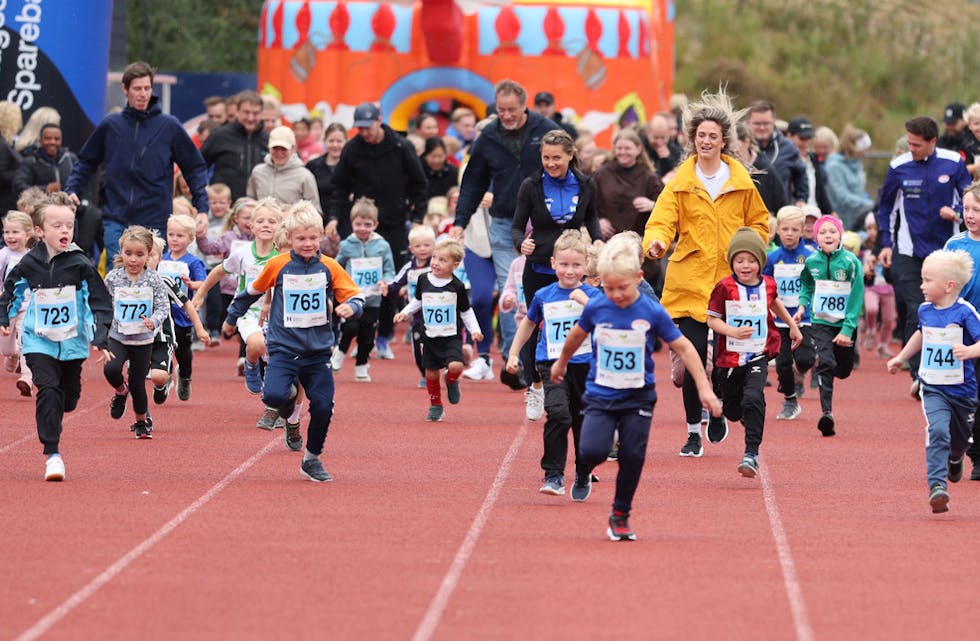 God fart fra starten av i Barneløpet. Foto: Alf-Einar Kvalavåg