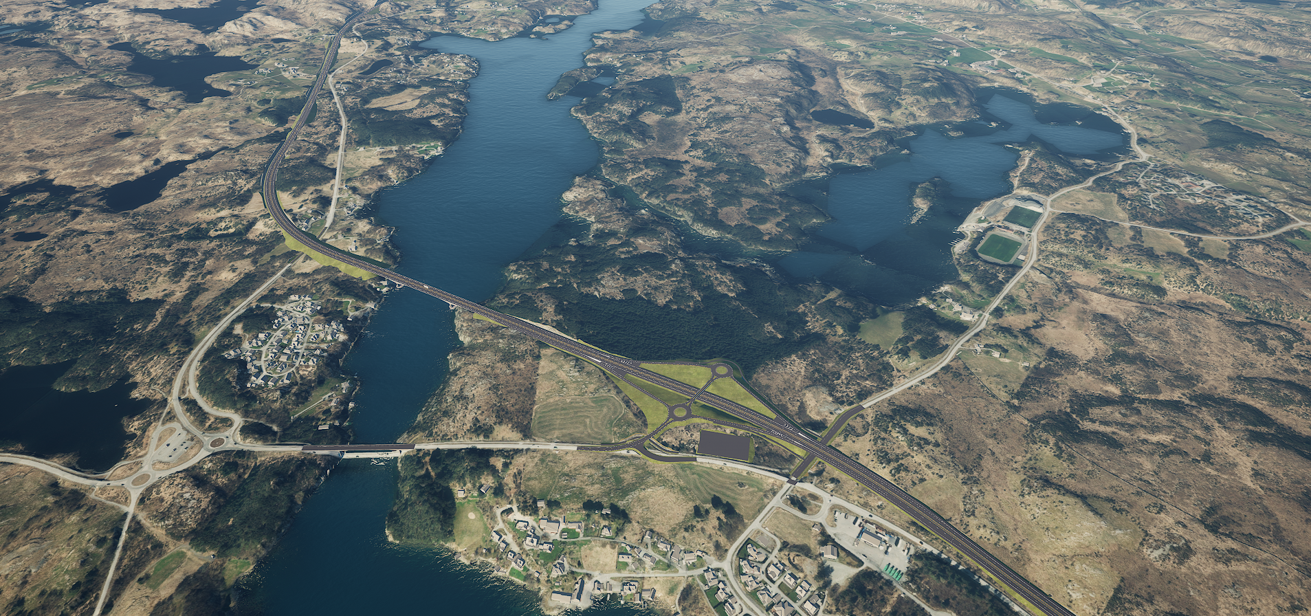 Alternativ 2 gjennom Slåttevik.