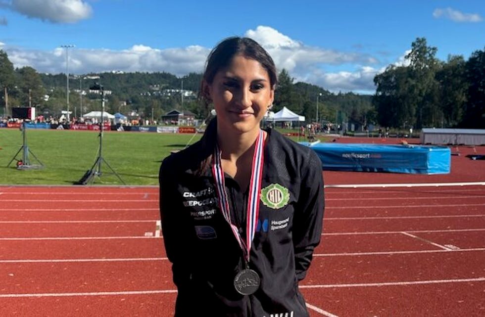 Lavinia Wågen Husby satte ny byrekord på 60 meteren i et stevne. Foto: Privat