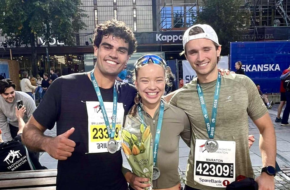 Sunniva Amundsen blei nummer tre i Trondheim maraton. Imponerande med tanke på at det berre var hennar 2. maraton.