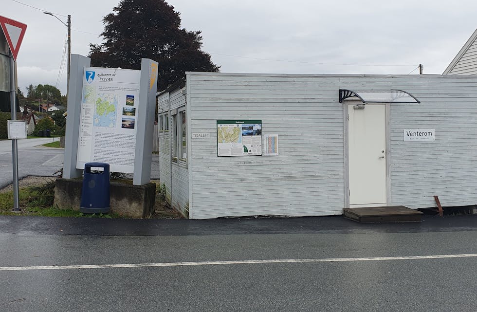 Venterommet på ferjekaien på Nedstrand slik det står i dag. Arkivfoto: Bjørg Rørtveit