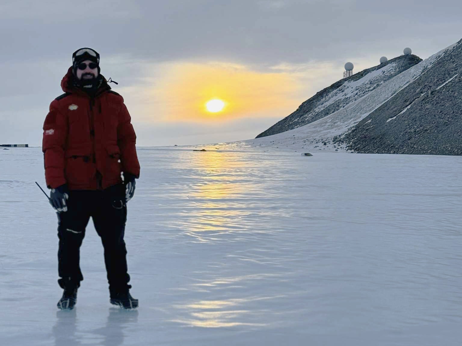Øystein Tykhelle Amdal på jobb for Norsk Polarinstitutt i Antarktis.