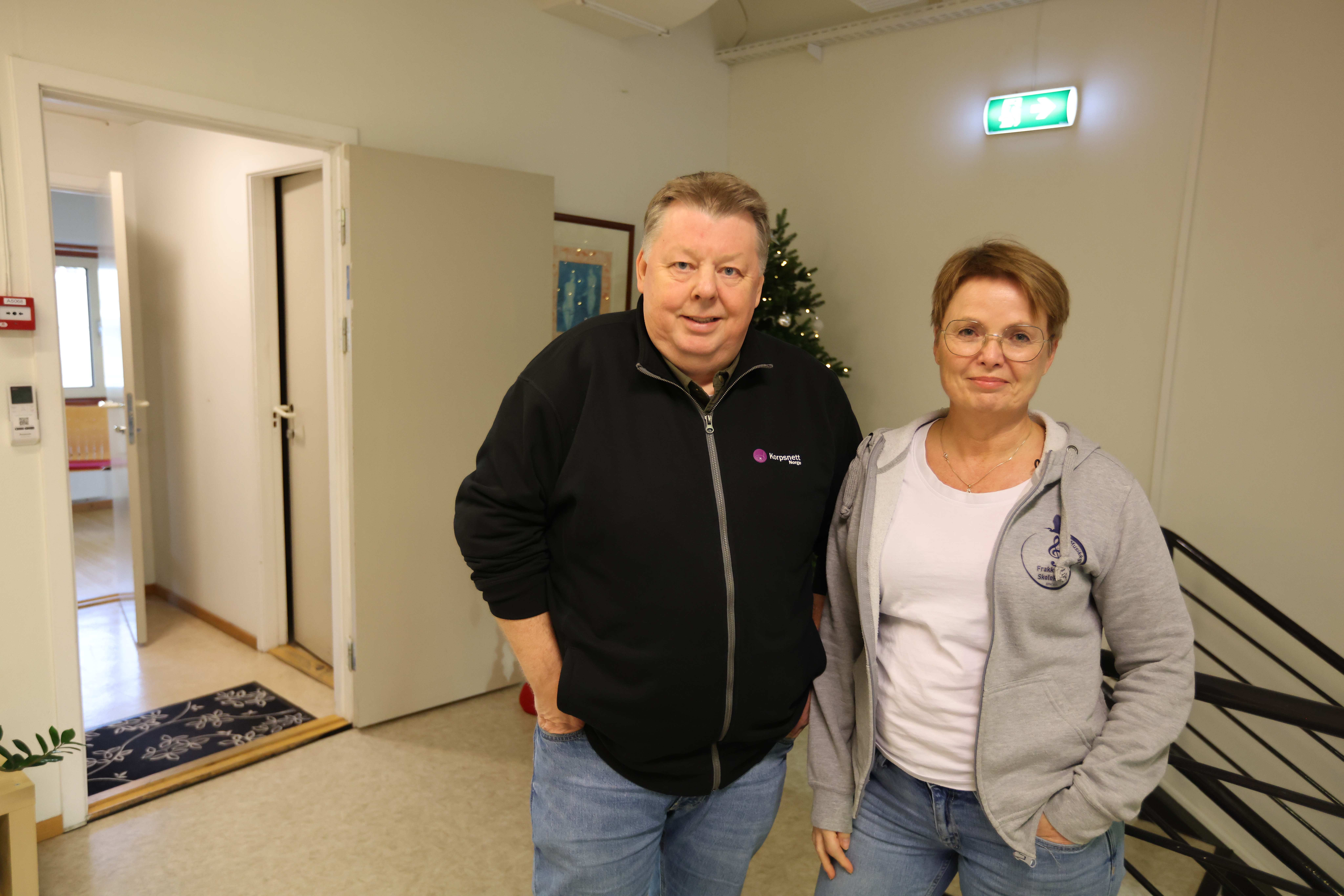 Jan Erik Helleren frå Korpsnett Norge og Ann Kristin Steinstø i Frakkagjerd musikkorps ser fram til eit godt samarbeid i tida framover.
Foto: Alf-Einar Kvalavåg
