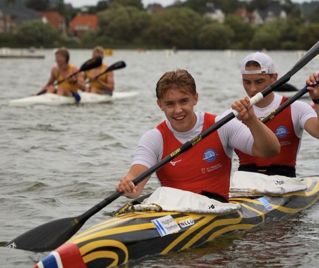 I 2023 deltok Emil Fjeldheim i NM i Silkeborg. Her hadde han nettopp vunnet nordisk gull sammen med Hans Petter Haaland. 