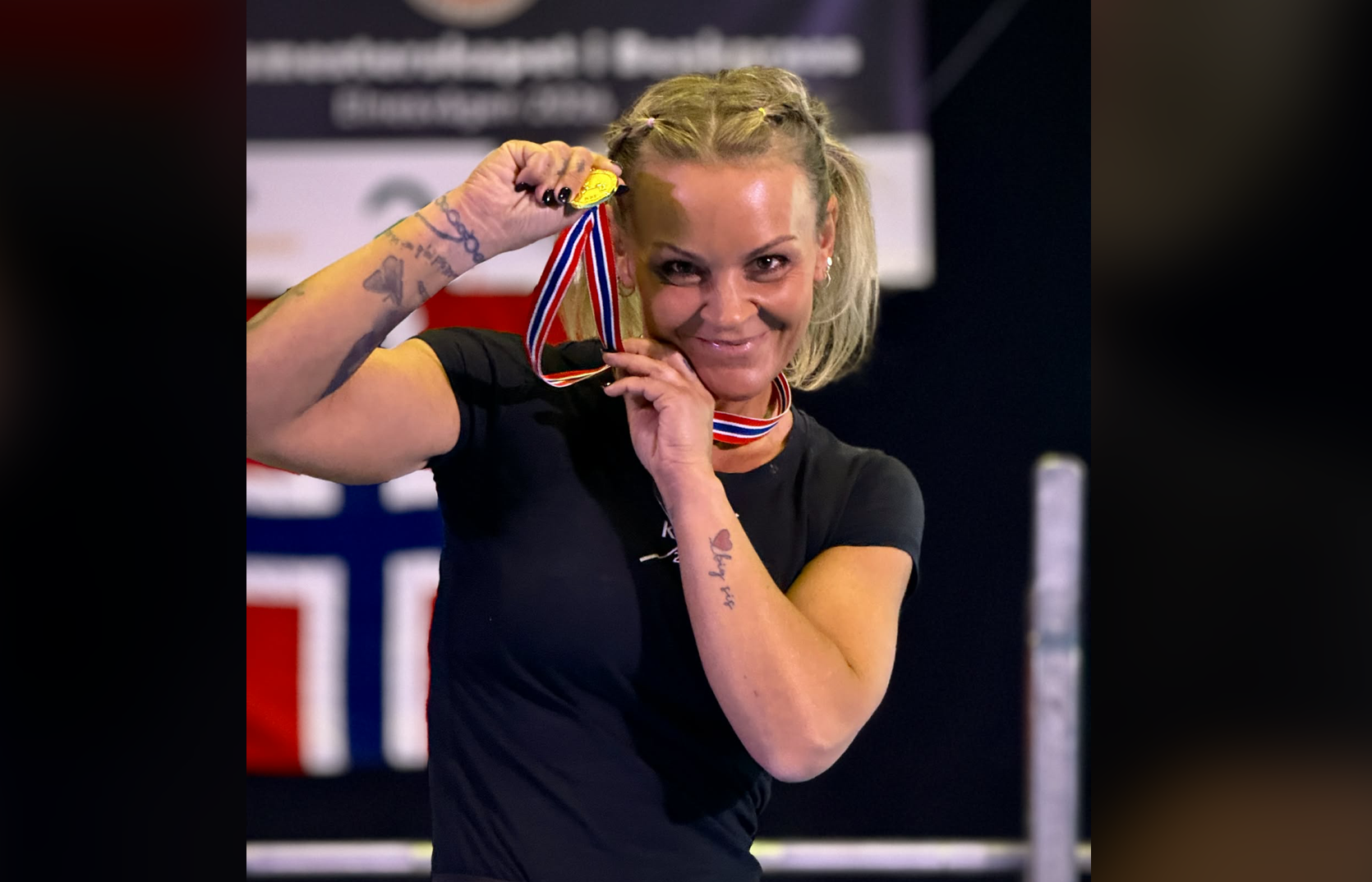 Monica D. Fiksdal deltar denne helgen i NM benkpress i Molde. Foto: Eivind Jul