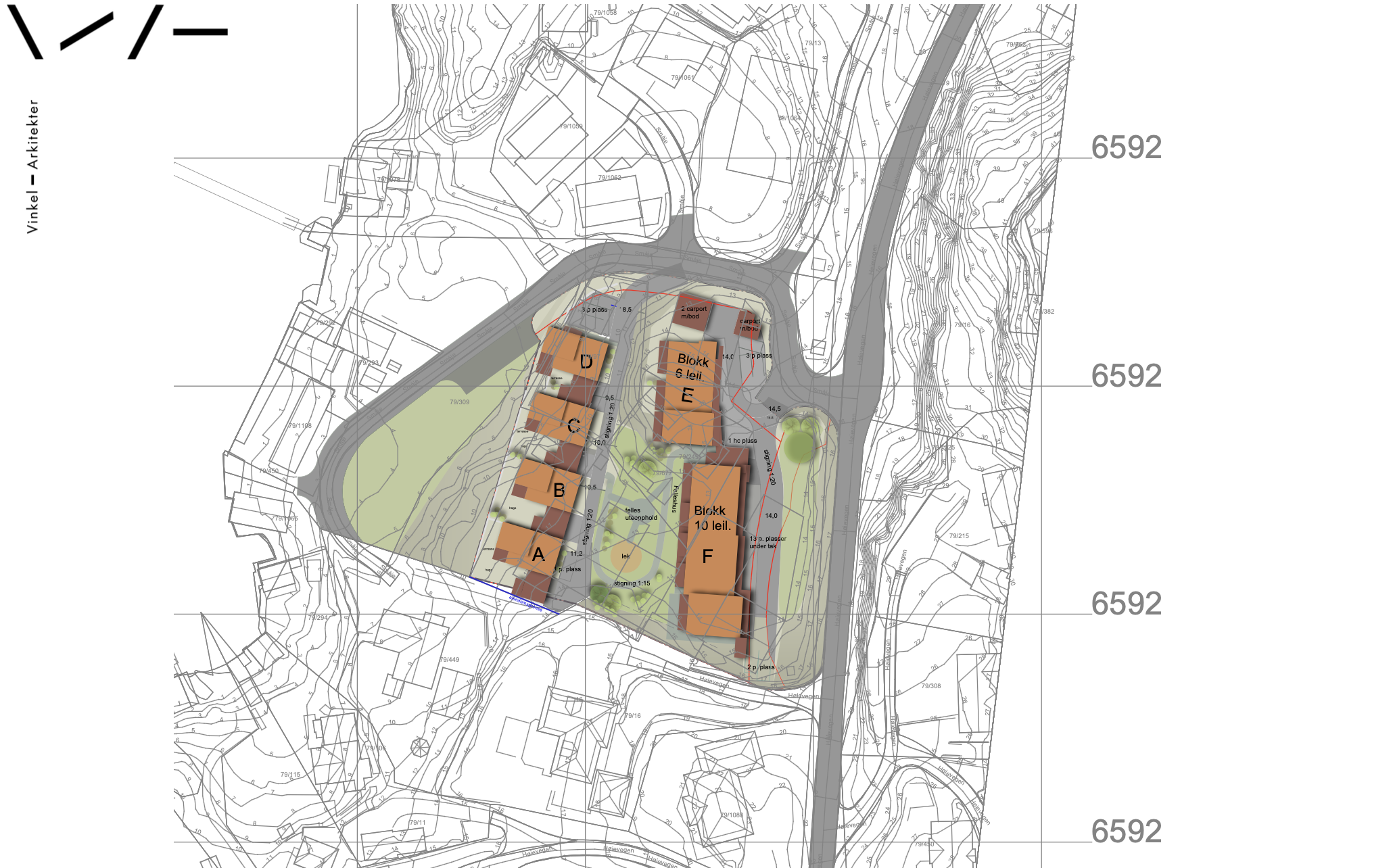 Den gamle fabrikken i Småje har stått der sidan 50-talet og har heile tida vore eigd og driven av Birger Førre sin familie. Nå er husa rivingsklare, for her skal det bli plass til 20 ny bustader i eit klyngetun. Illustrasjon: Vinkel Arkitekter
