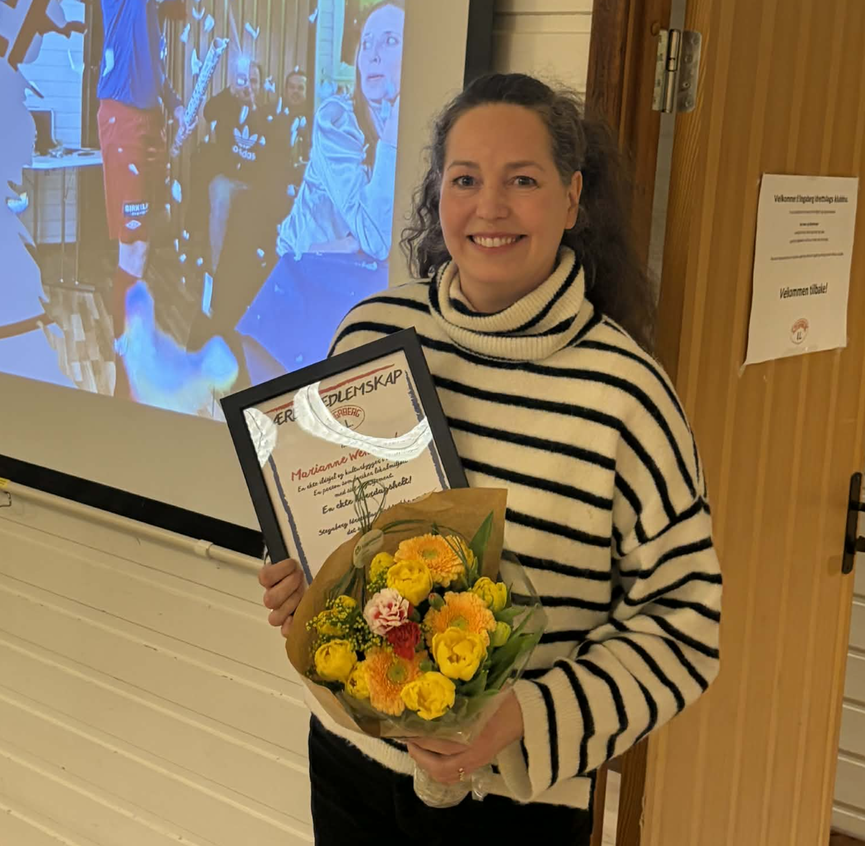 Marianne Wennersberg er utnevnt til æresmedlem i Stegaberg IL. Foto: Stegaberg IL