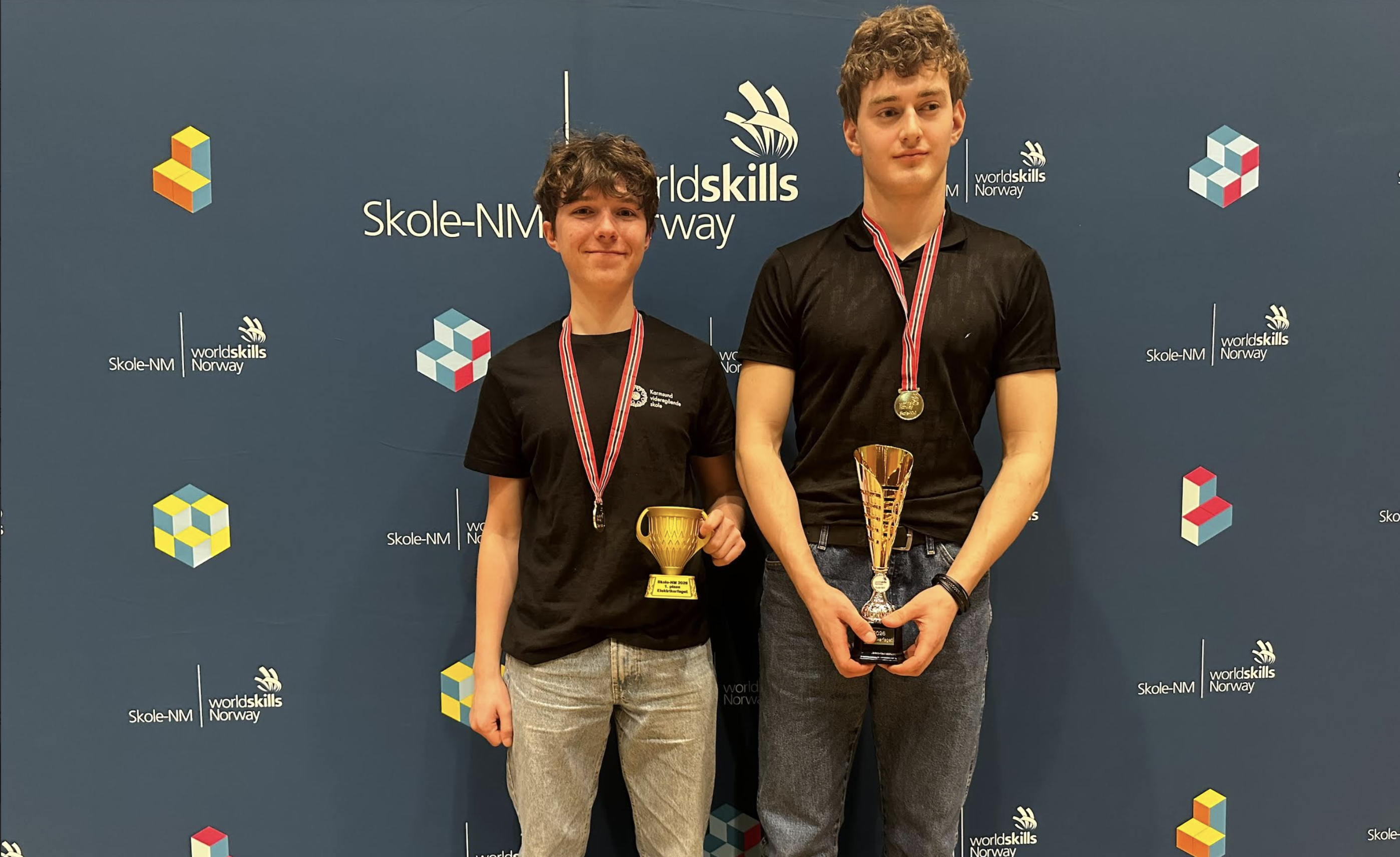 Nicholas og Noah representerte som team for Karmsund Videregående Skole og Rogaland fylkeskommune. 