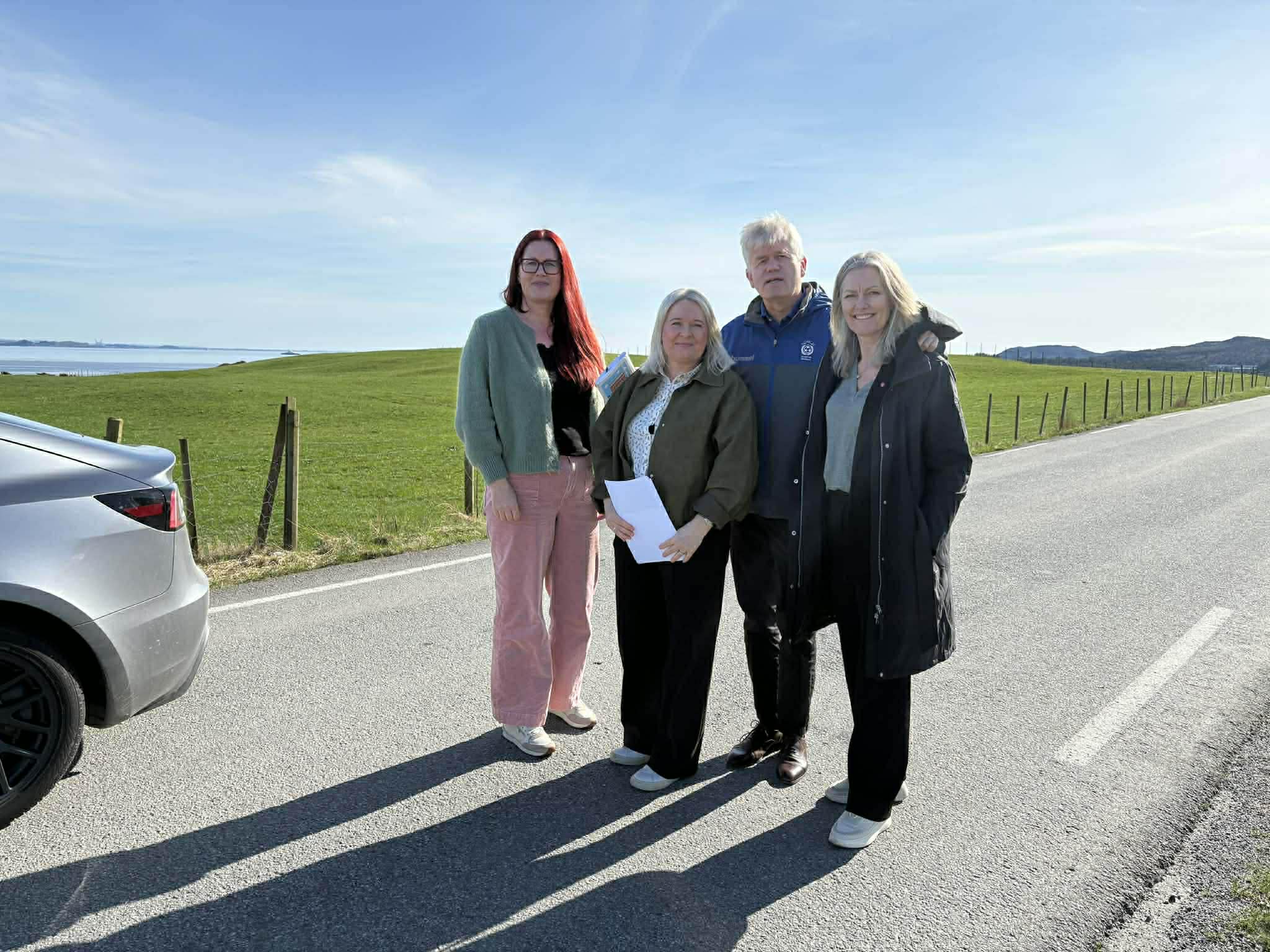 Arbeiderpartiet har bestemt seg for trasevalg over Bokn og gjennom Tysvær. På bildet varaordfører på Bokn Rannveig Foss Øvrebø, stortingsrepresentant Ruth Mariann Hop,og Bente Gravdal og Frode Berge fra Aps fylkestingsgruppe.