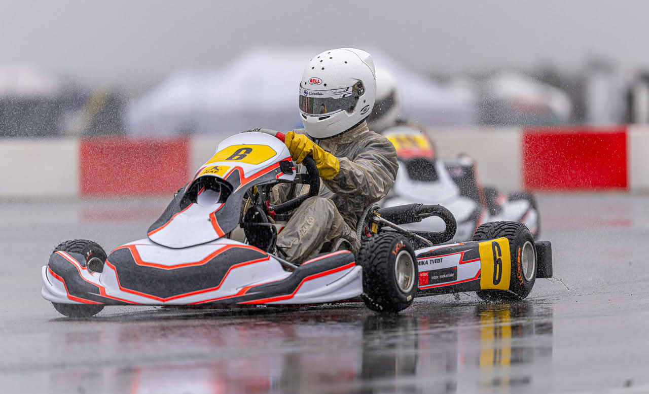 Mika Tvedt i aksjon på Klepp under sesongstarten.
Foto: Vegard Hanssen.