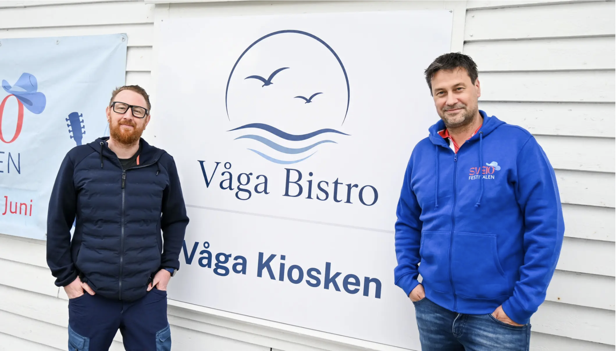 

Det har vore lange kveldar og helger med oppussing sidan 22. april for Sten Birkeland (t.v.) og Inge André Sørensen. Tredjemann i Våga Bistro, André Birkeland, var ikkje til stades då Vestavind var innom. Ellen Marie Hagevik/Vestavind