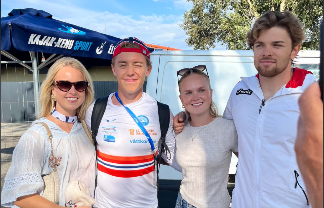 Emil Fjeldheim og Nicolai Lønning har god støtte i Ungarn. Foto: Evy Fjeldheim