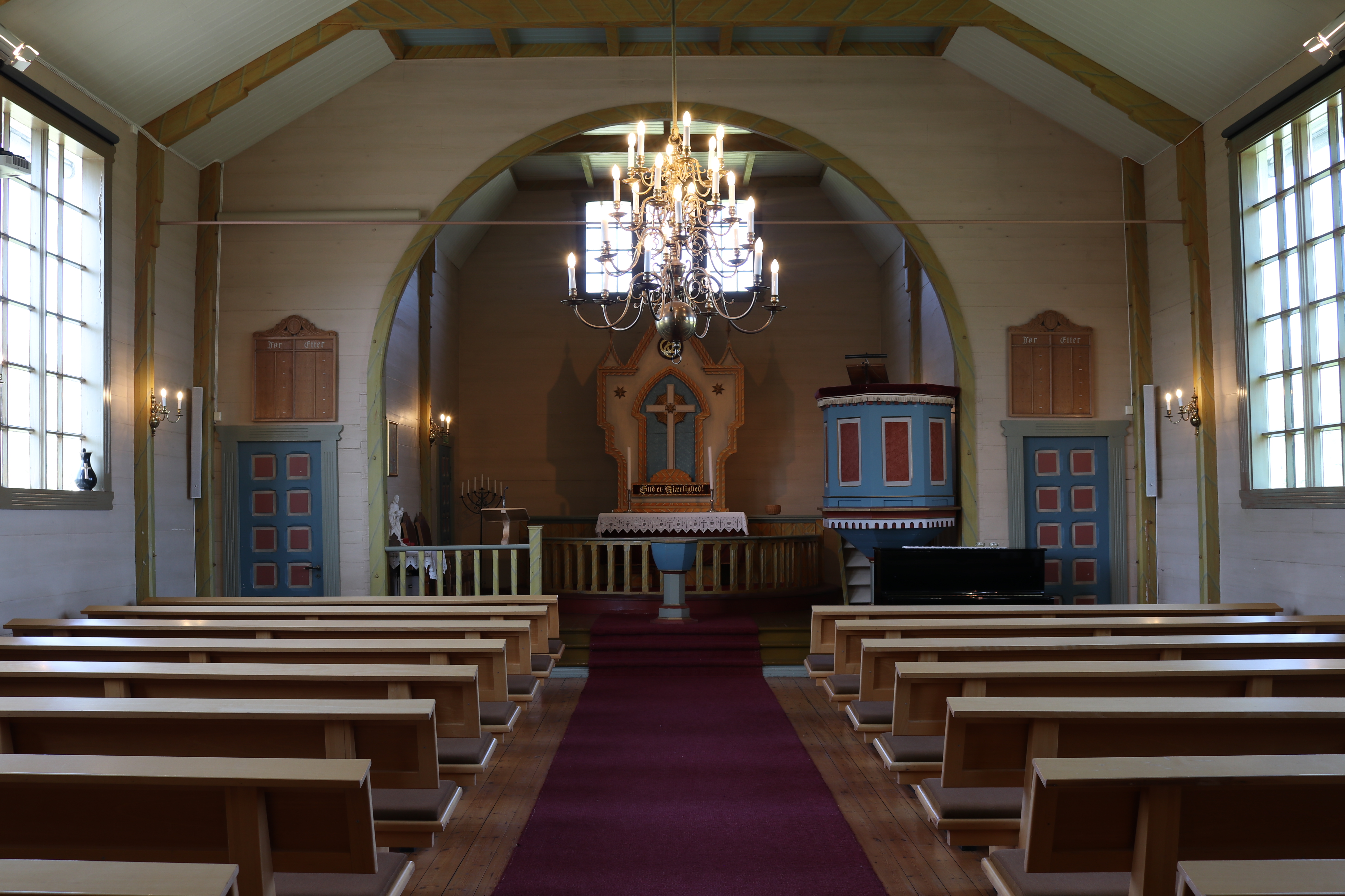 Skjoldastraumen kyrkje. Foto: Tore Erland
