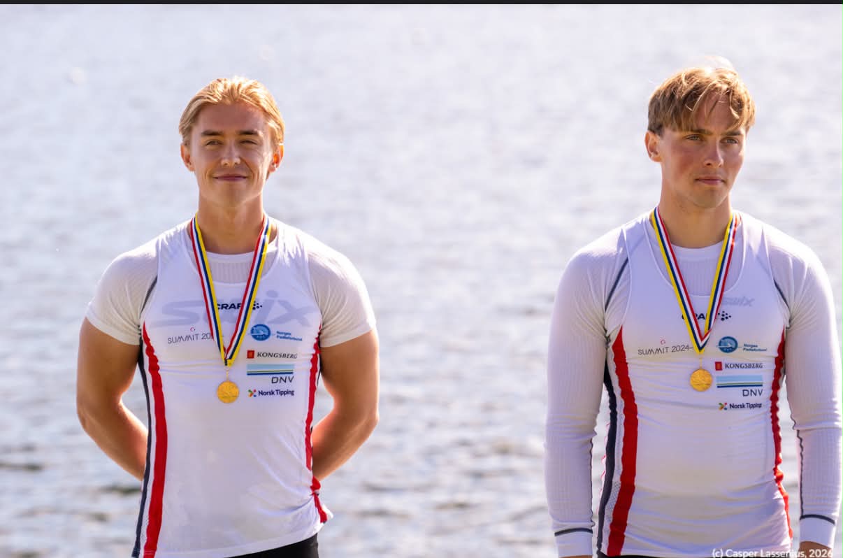 I U21 klassen padlet Emil Fjeldheim inn til gull både på K1 1000m og K2 1000m sammen med Hans-Petter Haaland fra Laksevåg KK