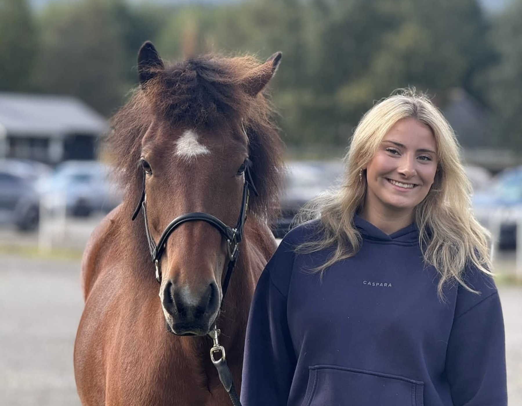 Cecelia Eide Hansen gjorde det bra på NM med A-finaler og gode plasseringer. Foto Faxi Islandshestforening  